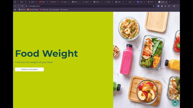 Food Weight Calculator